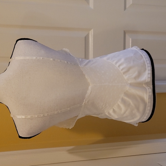 ASHLEY TAYLOR WHITE LACE CAMI TOP, SIZE L - Picture 7 of 12
